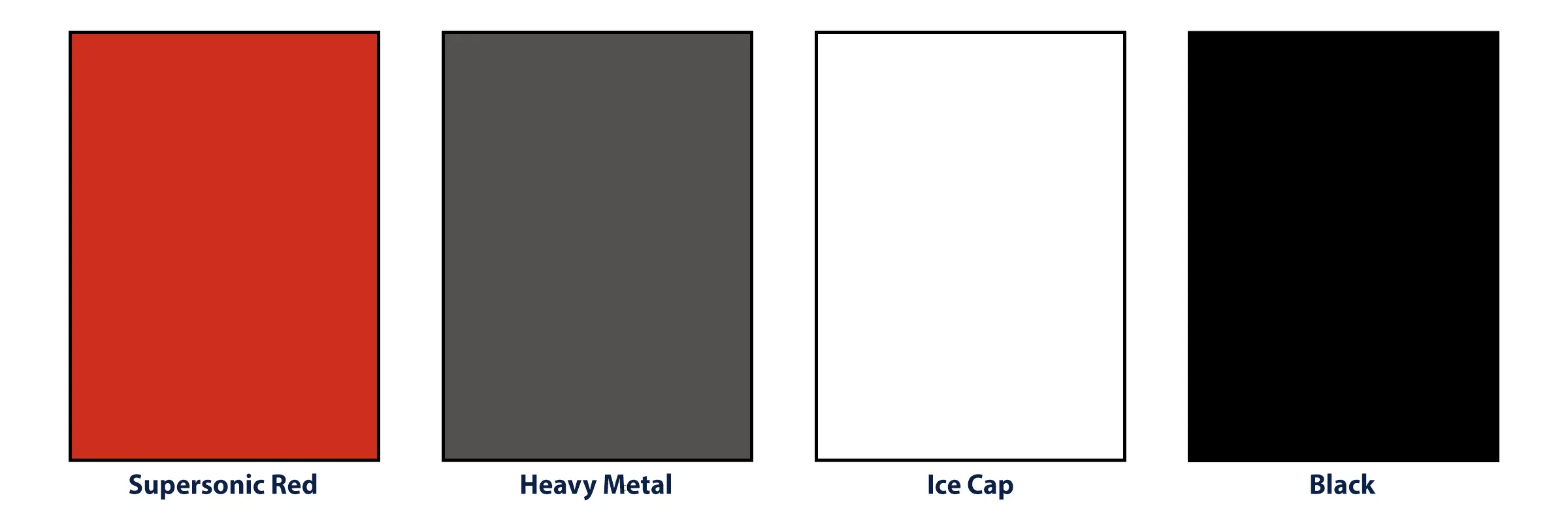 Paint colors for the 2026 Toyota GR Corolla Premium Plus: Supersonic red, heavy metal, ice cap, and black