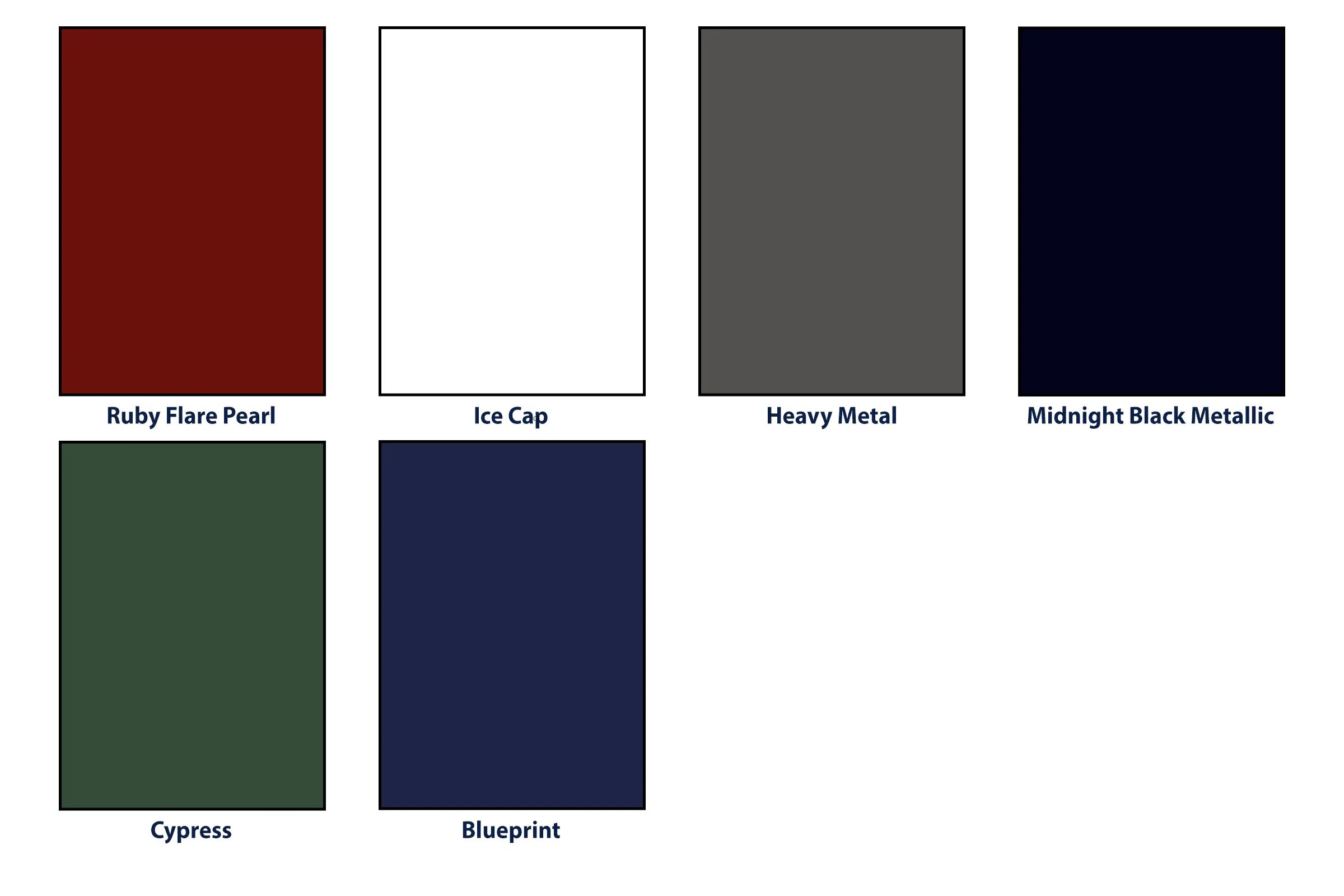 Paint colors of the 2026 Toyota Sienna Platinum